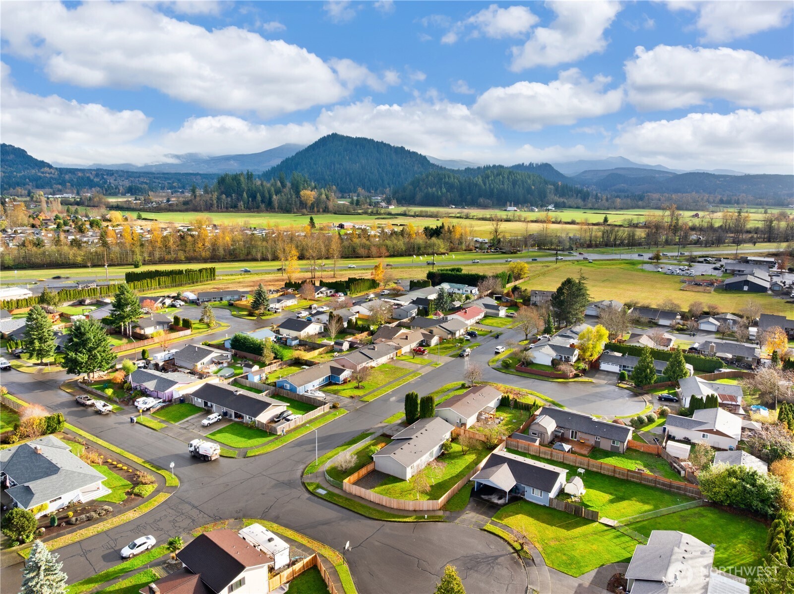 2947 Edel Avenue Enumclaw, WA 98022 - Photo 32 of 35 an aerial view of residential houses with outdoor space