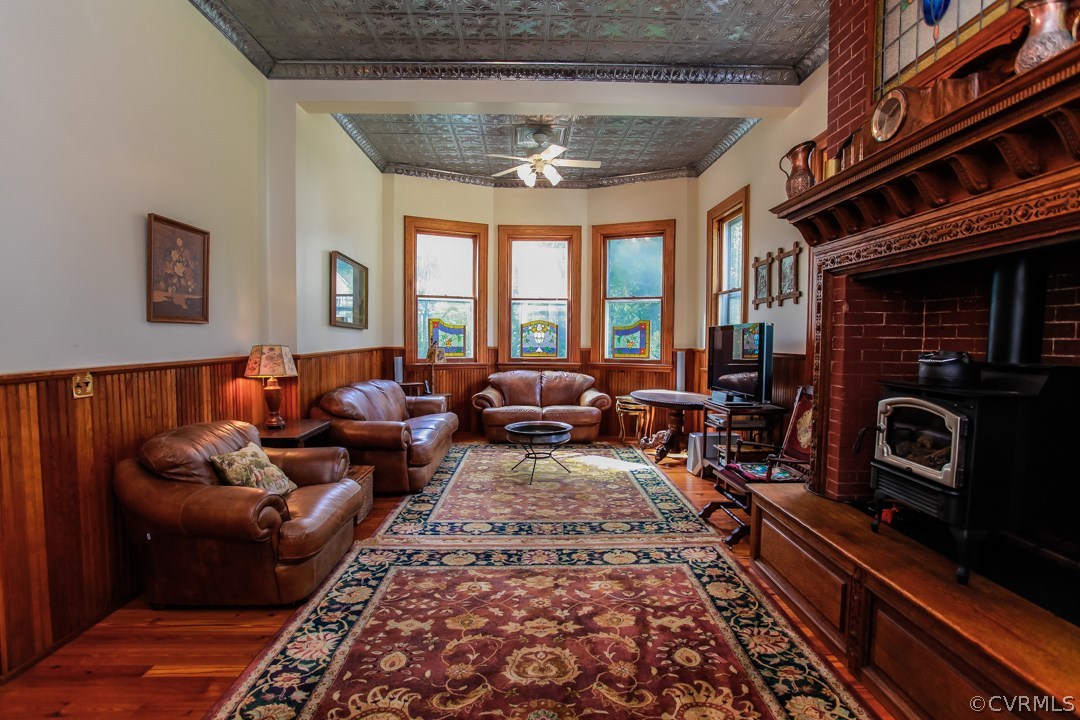 4016 Hermitage Road Richmond, VA 23227 - Photo 10 of 24 a living room with furniture fireplace and a rug