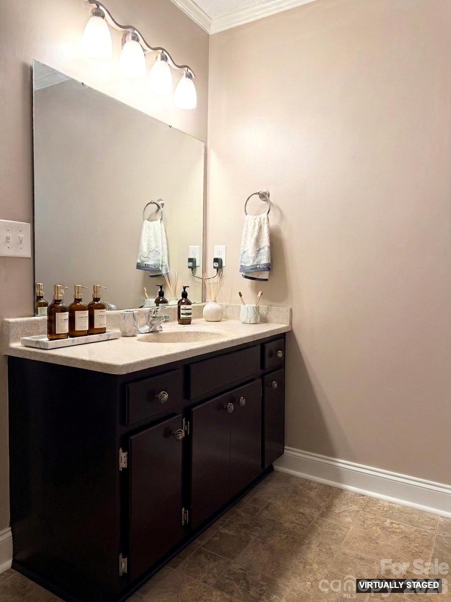 5876 St Peters Church Road Conover, NC 28613 - Photo 14 of 25 a bathroom with a sink vanity and mirror