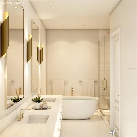 a view of a swimming pool with a patio and a garden