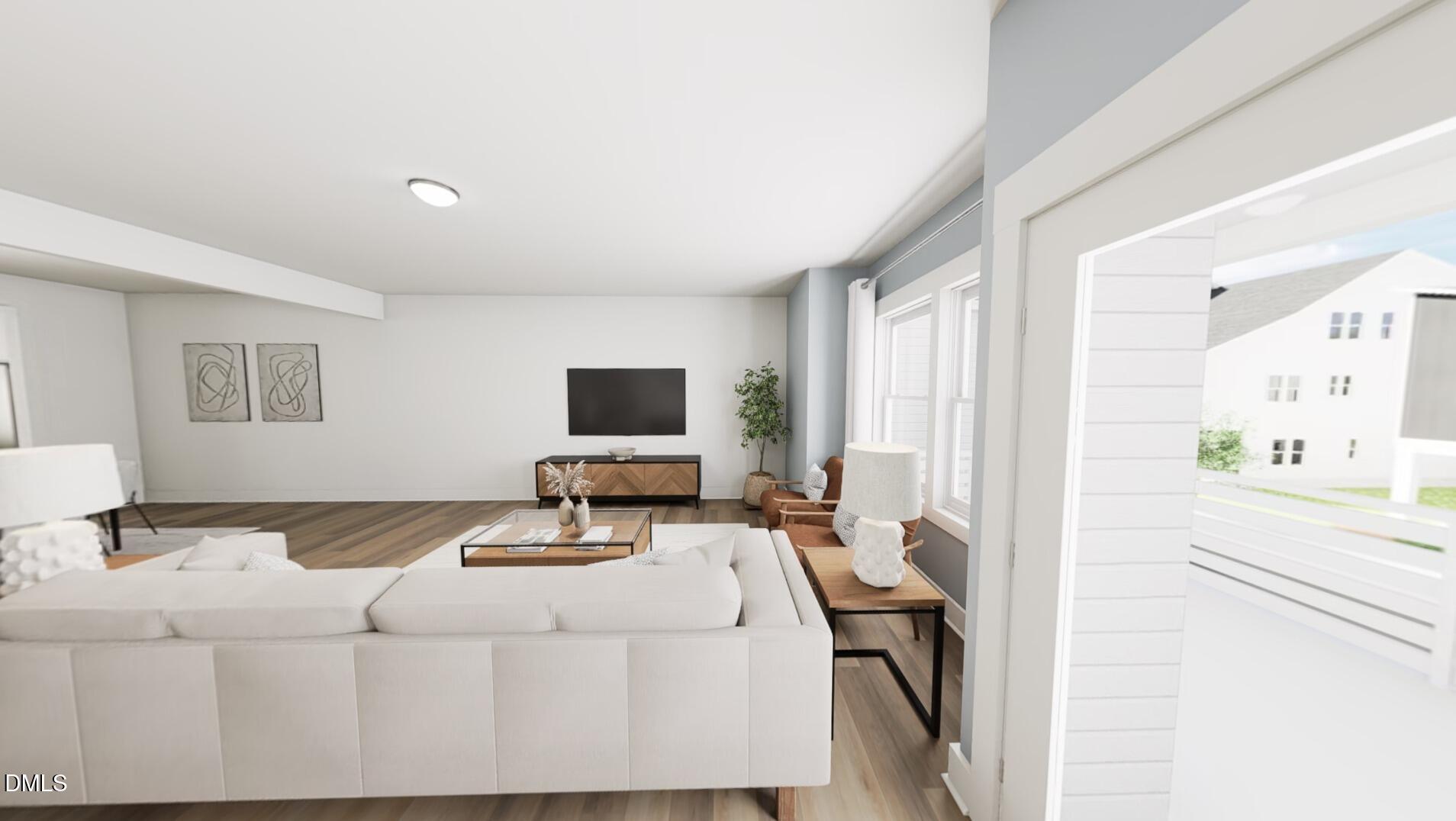 1165 Lamplighter Drive Raleigh, NC 27604 - Photo 7 of 19 Living Room to Outdoor Porch