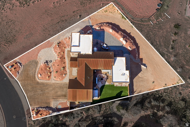 4173 Shadowfax Run, Unit 5 Moab, UT 84532 - Photo 7 of 41 View from above of property with property boundaries highlighted