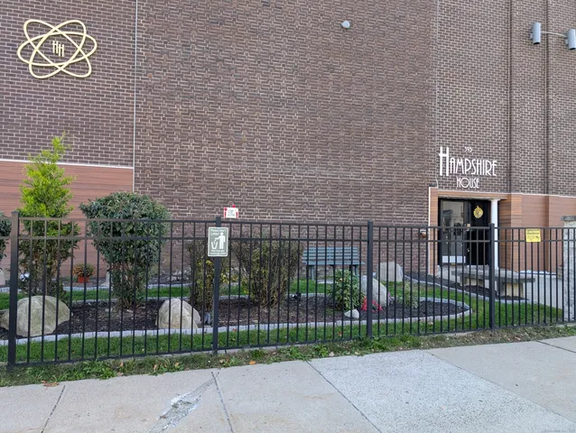 a view of a street from a building