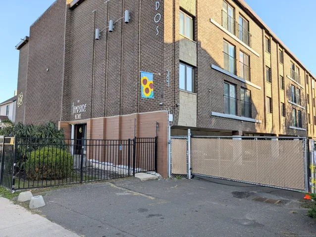 an entrance view of a building
