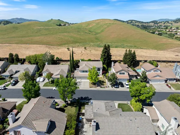 an aerial view of multiple house