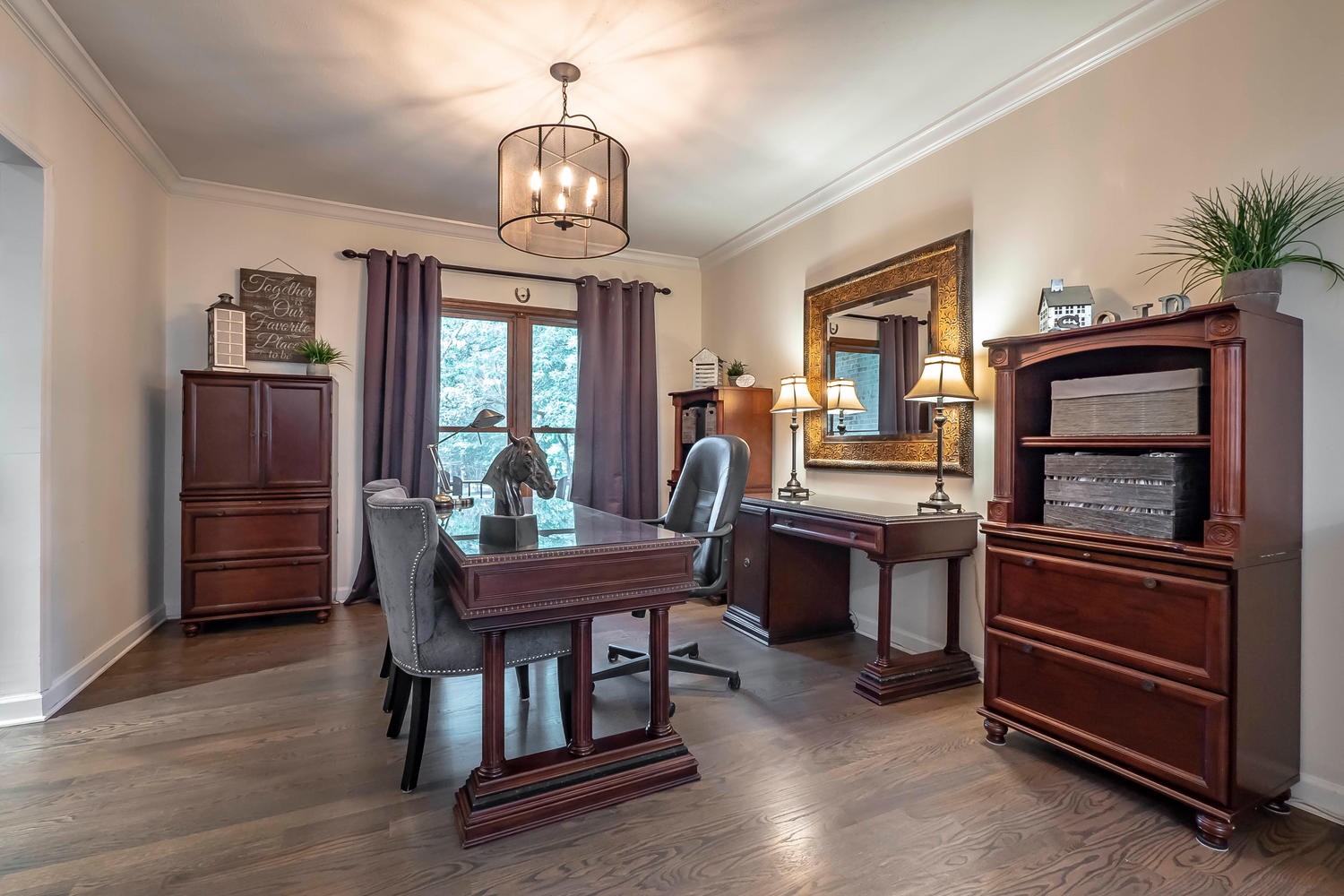 5922 Cane Ridge Road Antioch, TN 37013 - Photo 13 of 50 a dining room with furniture a chandelier and wooden floor