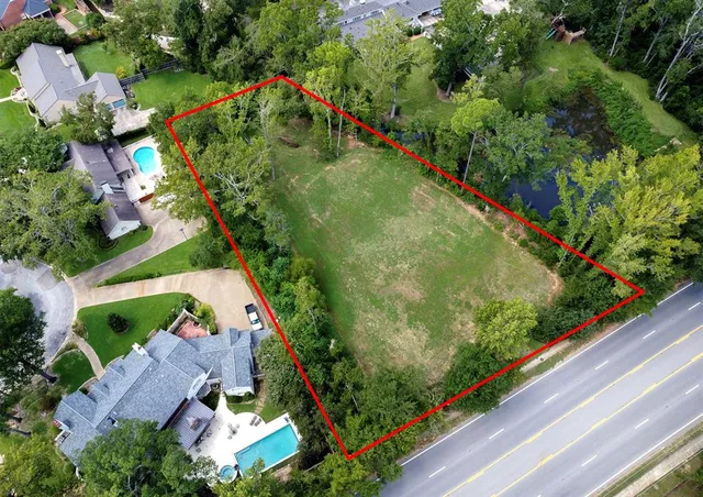 an aerial view of lake