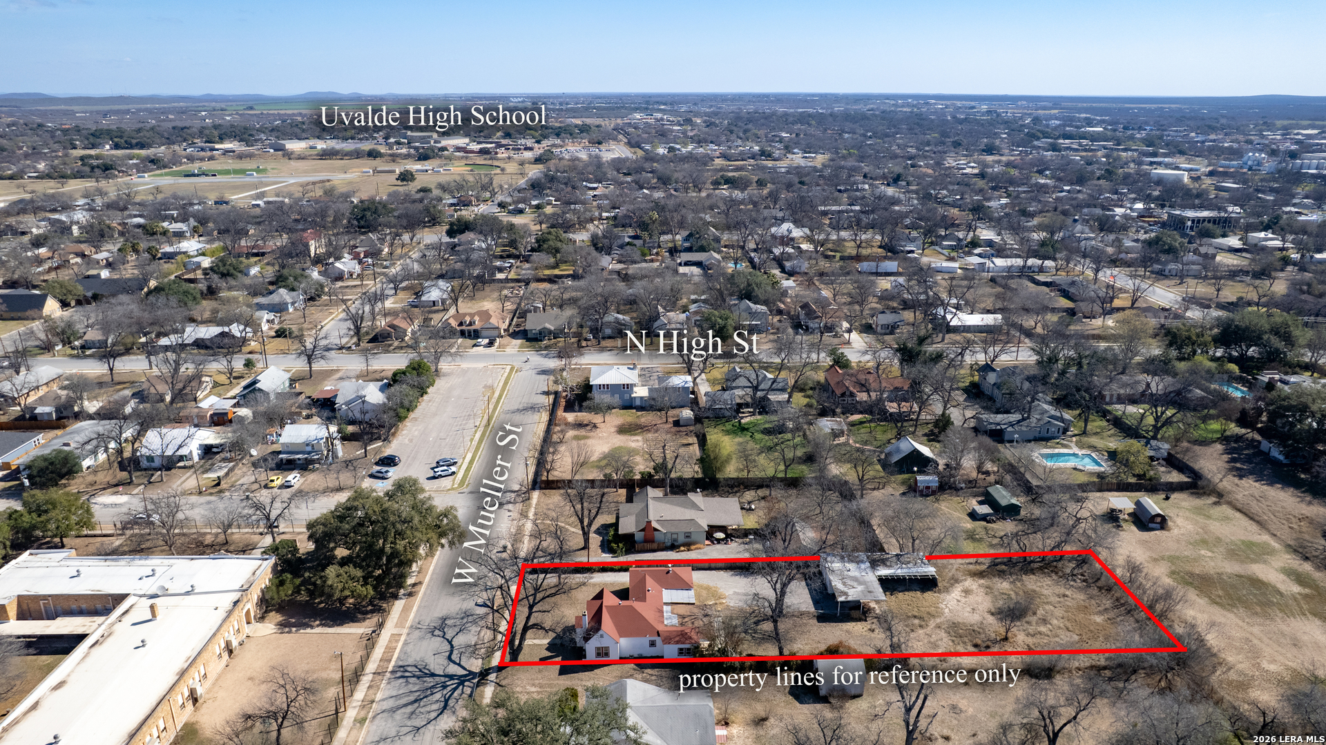 227 West Mueller Street Uvalde, TX 78801 - Photo 27 of 27 an aerial view of multiple house
