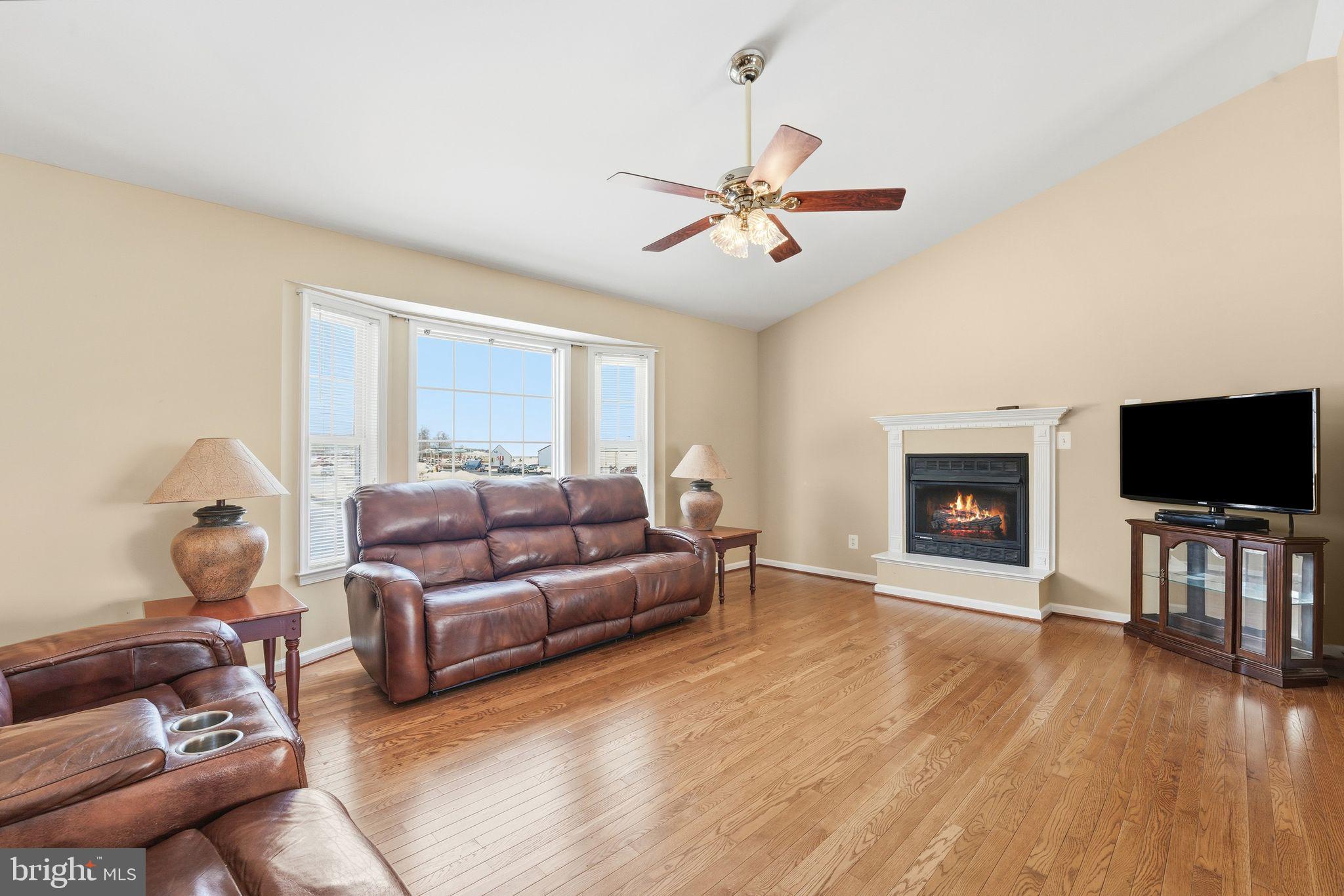 16355 Pollard Lane Culpeper, VA 22701 - Photo 5 of 56 a living room with furniture a flat screen tv and a fireplace