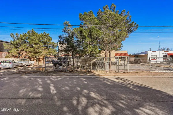 a view of a street with houses