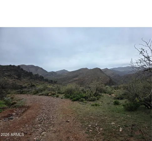a view of a house with a mountain view