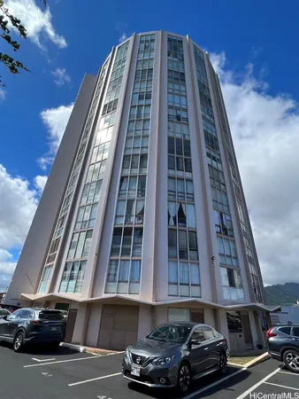 a front view of a building