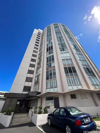 a front view of a building