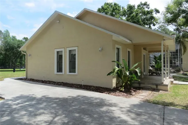 a view of a park with tree s