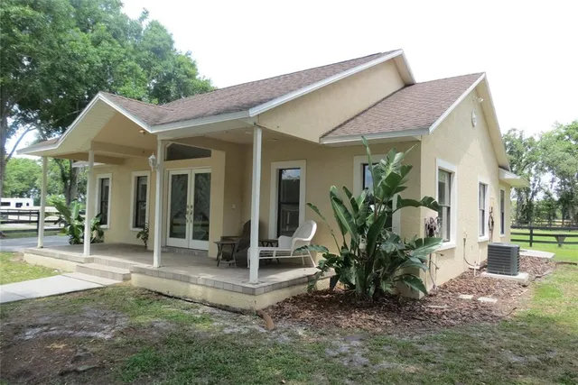 a view of outdoor space with seating area