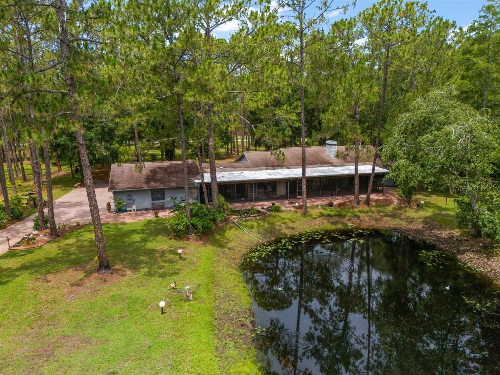 935 Ranch Road Tarpon Springs, FL 34688 - Photo 4 of 40 a backyard of a house with yard and outdoor seating