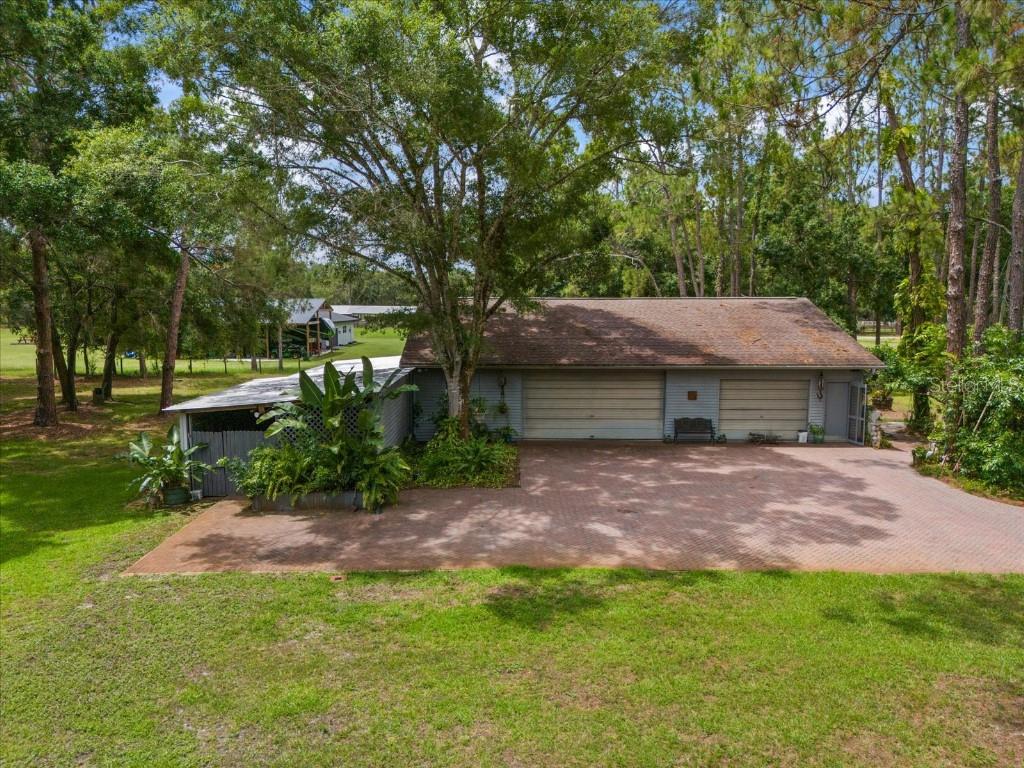 935 Ranch Road Tarpon Springs, FL 34688 - Photo 7 of 40 a view of a backyard with a garden and tree