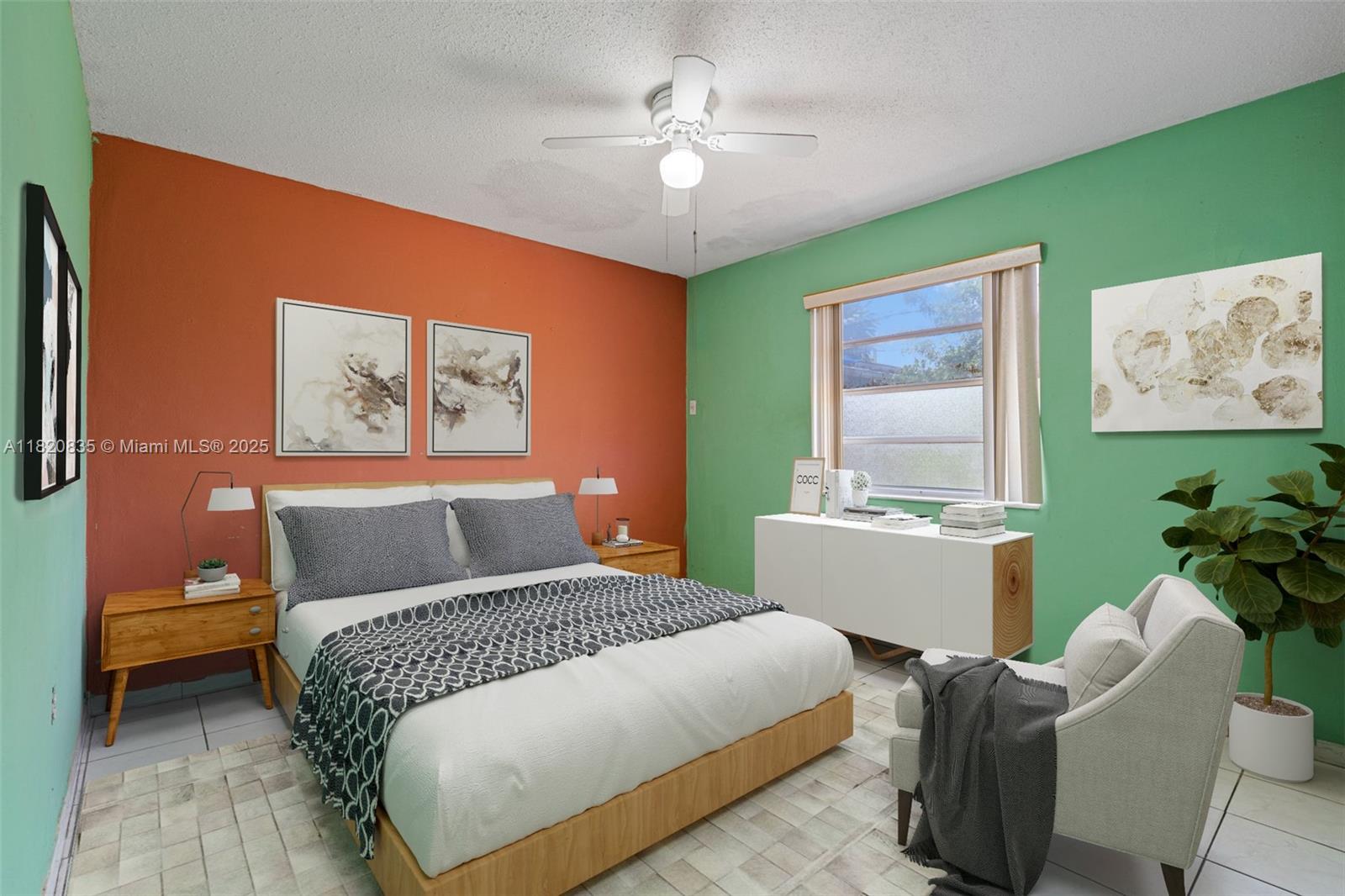 2920 Southwest 37th Court Miami, FL 33134 - Photo 12 of 48 a bedroom with a bed and a chandelier