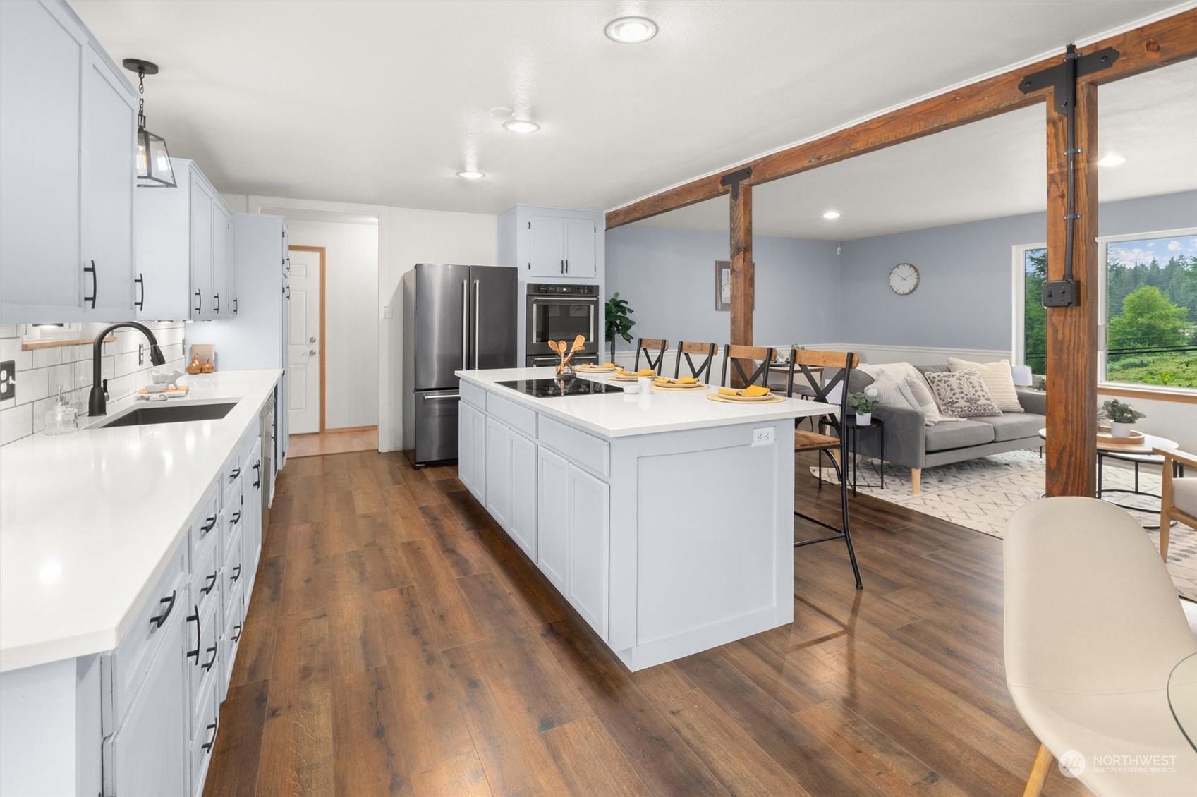 14220 Three Lakes Road Snohomish, WA 98290 - Photo 6 of 31 a large kitchen with a lot of counter space