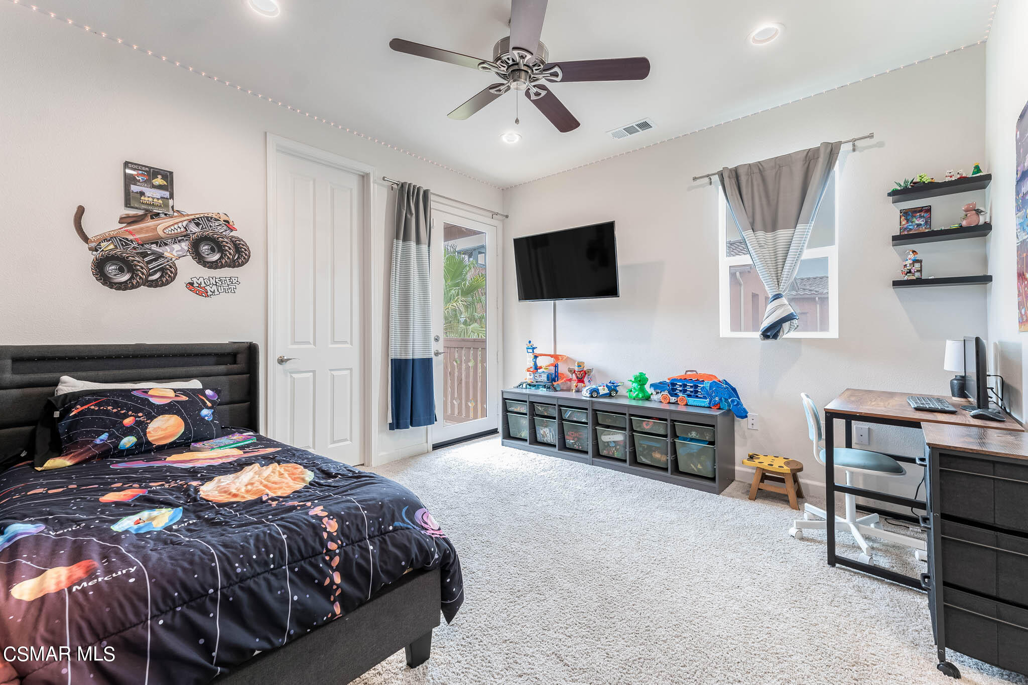 1622 Range Road Oxnard, CA 93036 - Photo 29 of 50 a bedroom with a bed and a flat tv screen on the dresser