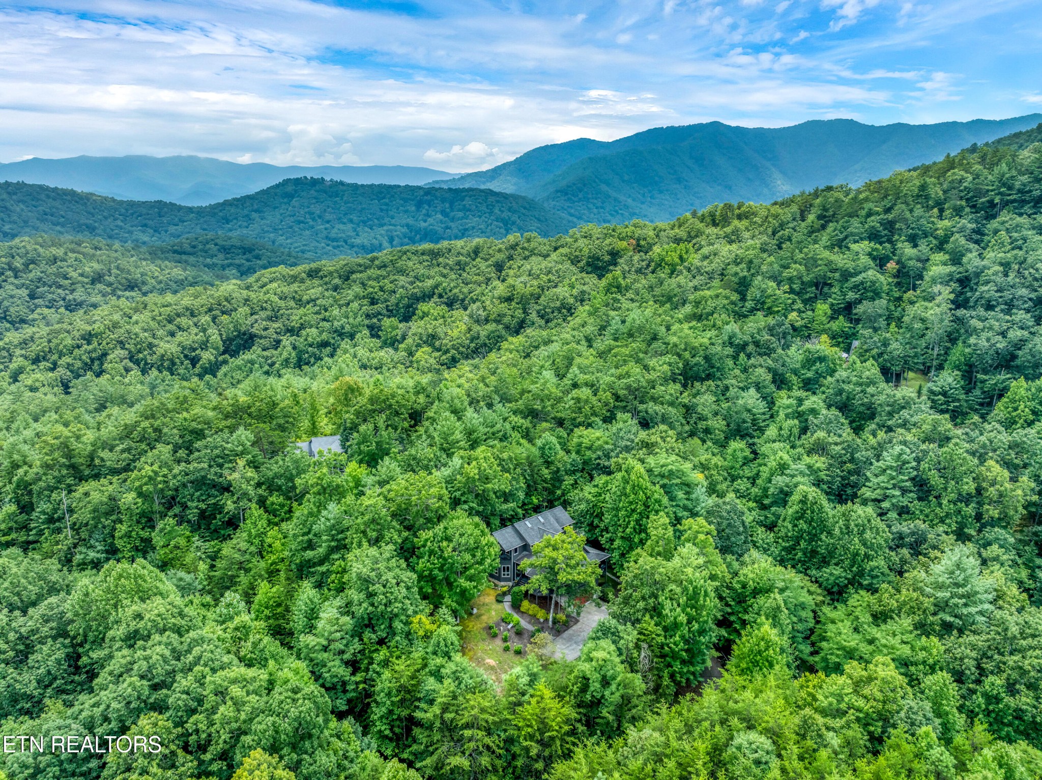 802 Stonegate Way Townsend, TN 37882 - Photo 43 of 44 a view of a lush green hillside and a houses