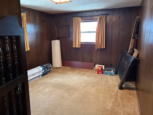 a bed room with a bed and a television