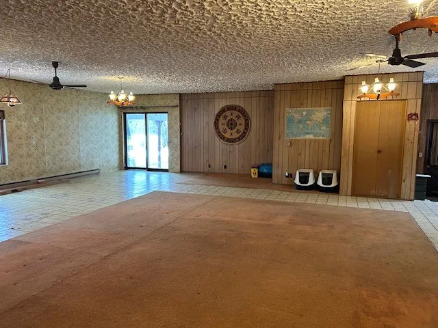 a view of a livingroom with a staircase