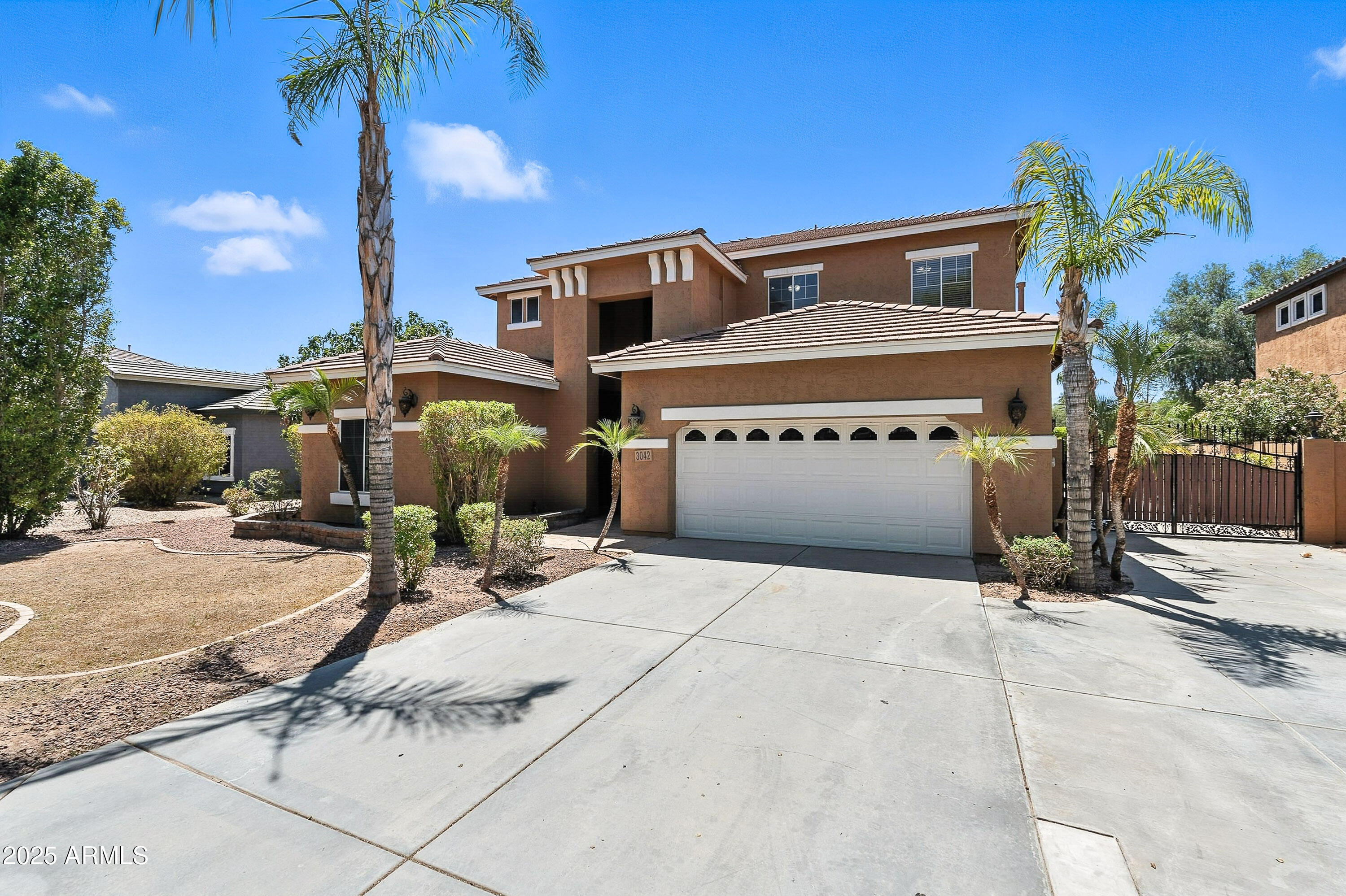 a view of a street with a building in the background