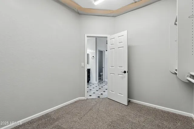 an empty room with a window