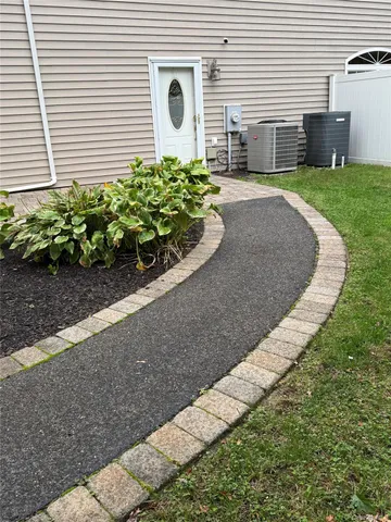 a view of a backyard with plants