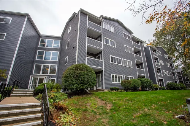 a front view of a building