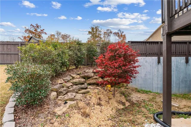 a view of a backyard