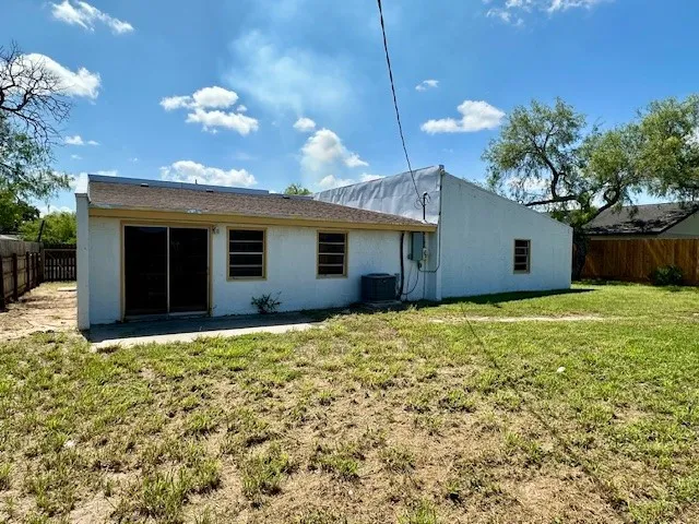 a house view with a garden space