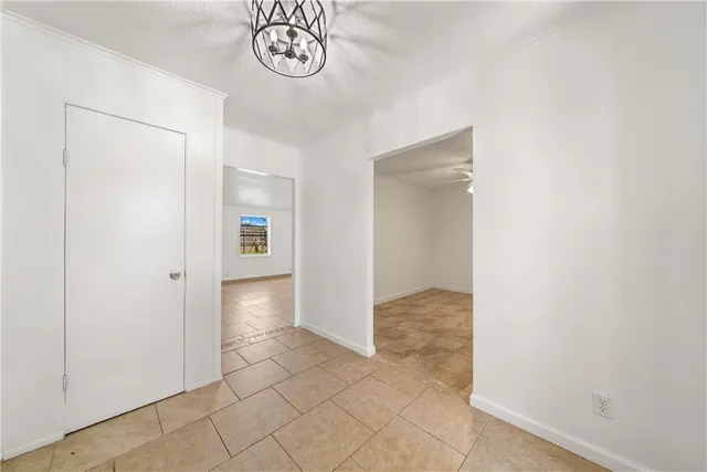 a view of a hallway with entryway