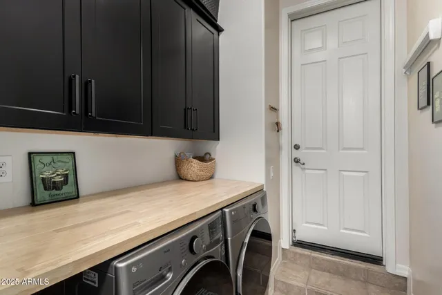 a utility room with closet