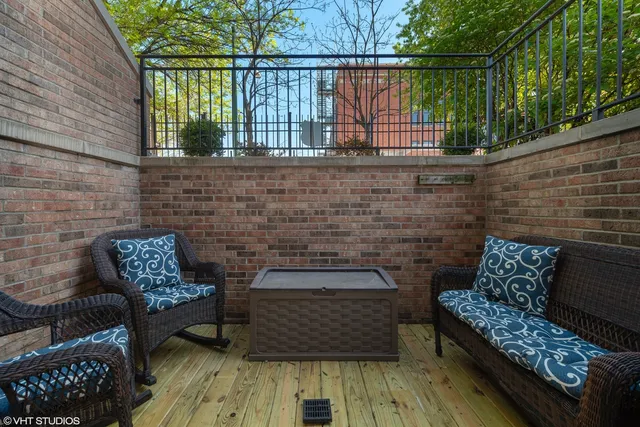 a outdoor space with a couch