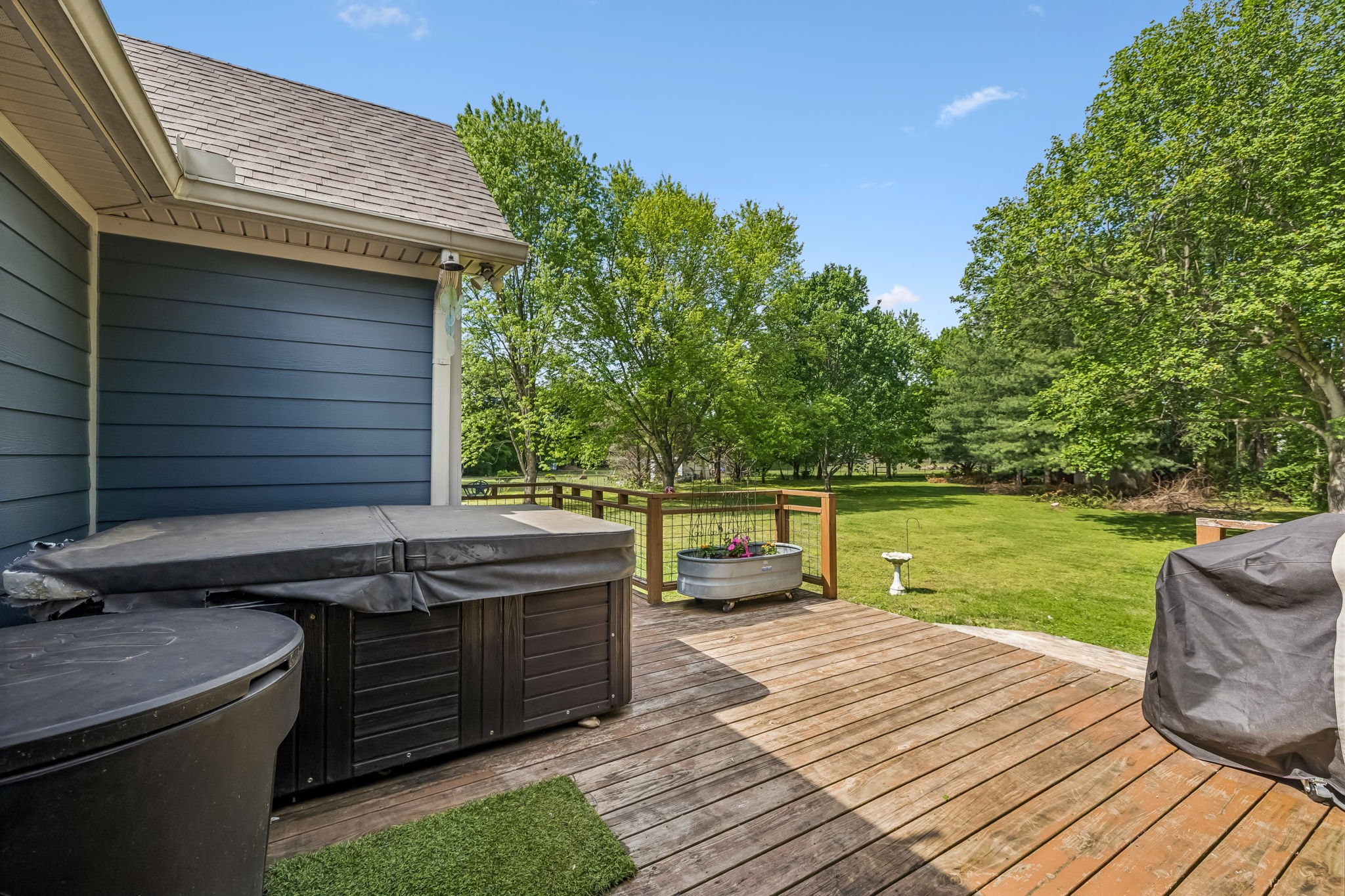 3516 Laurel Court Murfreesboro, TN 37129 - Photo 42 of 65 a view of a patio with table and chairs with wooden floor and fence