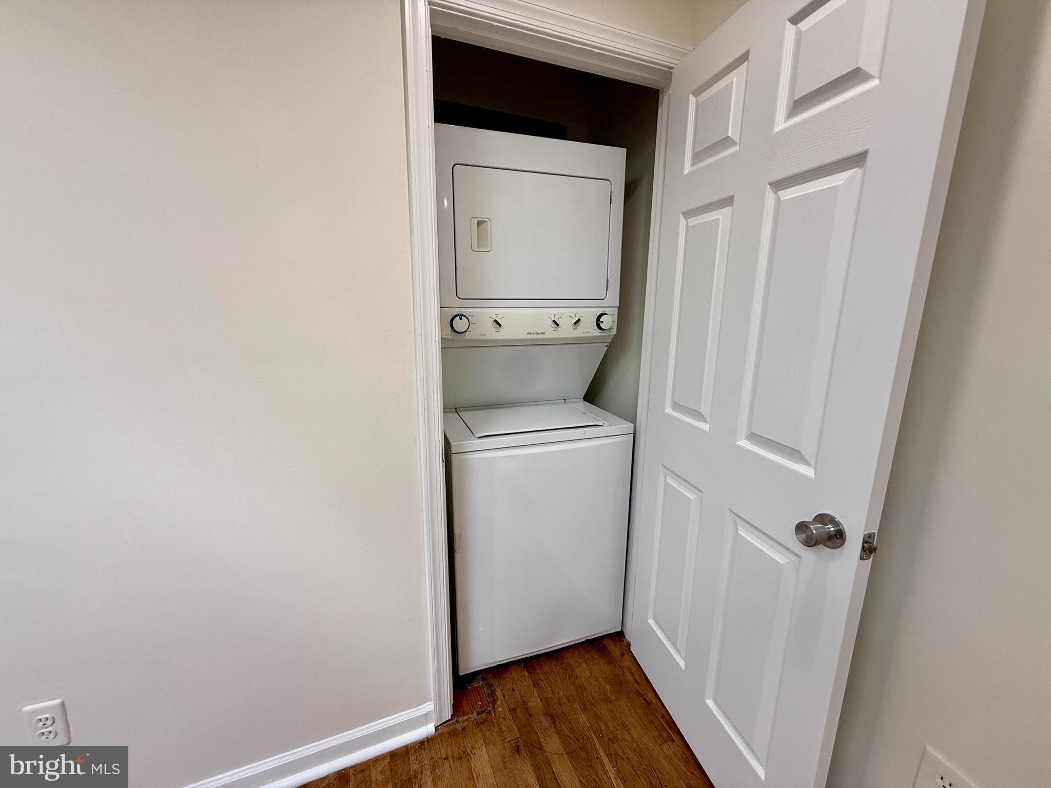 1908 M Street Northeast Washington, DC 20002 - Photo 13 of 20 a view of a storage and utility room with a washer dryer