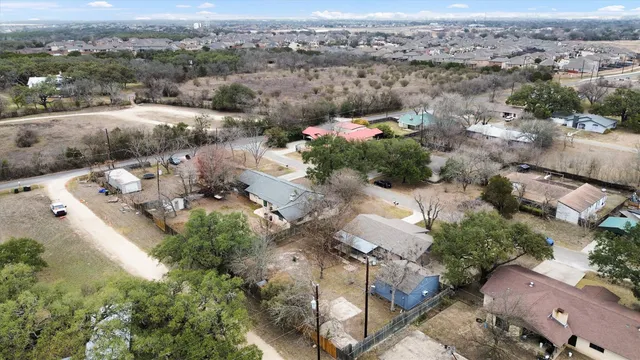 an aerial view of multiple house