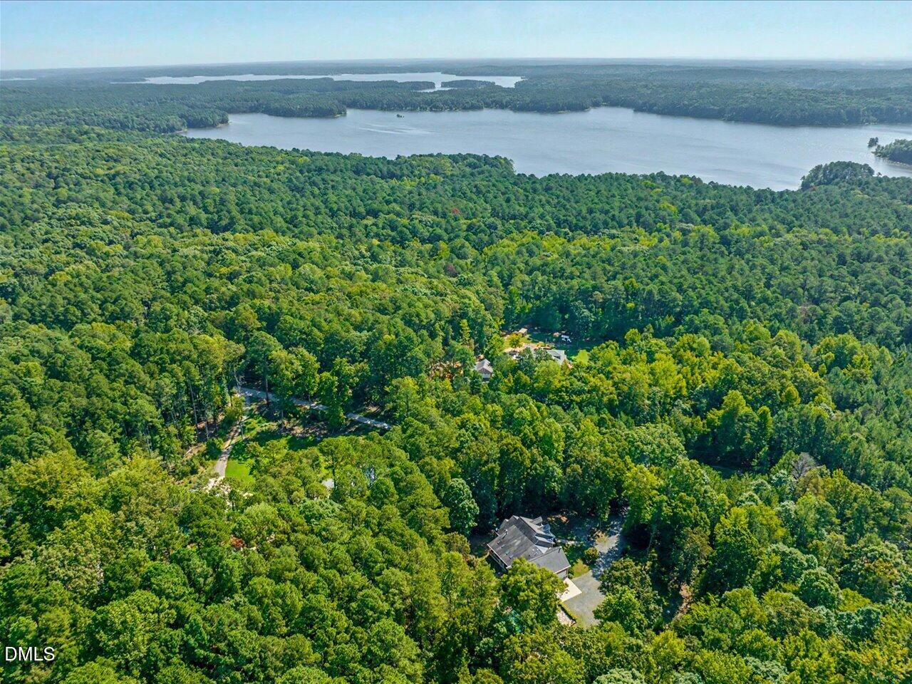 450 Ryan Road Pittsboro, NC 27312 - Photo 70 of 73 Aerial View Showcasing Proximity to Jordan Lake