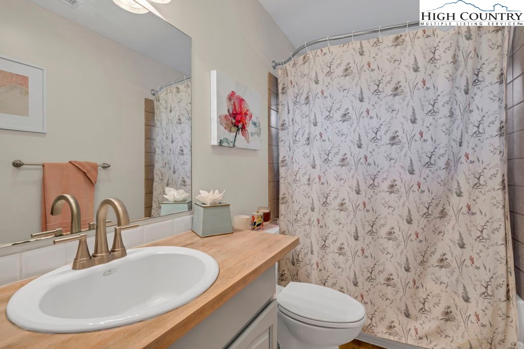 672 Kalmia Lane Boone, NC 28607 - Photo 28 of 41 a bathroom with a toilet sink and mirror