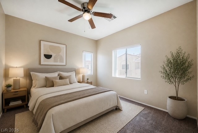 6320 Snap Ridge Street, Unit 201 North Las Vegas, NV 89081 - Photo 6 of 56 A tranquil bedroom provides a restful retreat with soft textures and ample natural light.