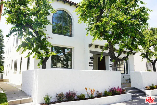 an outdoor view with garden