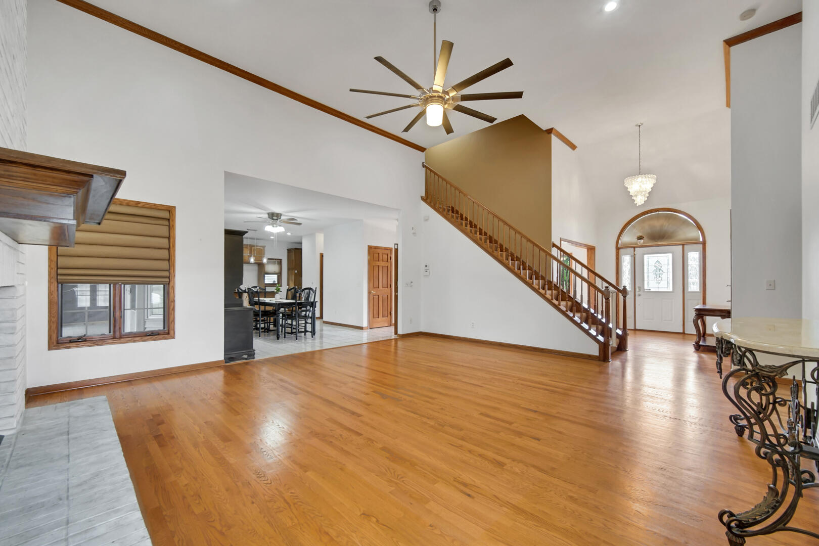 148 Timber Point Court Valparaiso, IN 46385 - Photo 7 of 30 a view of empty room with wooden floor and fan