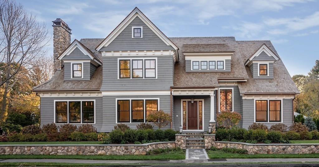 32 Forest Street Lexington, MA 02421 - Photo 1 of 23 a front view of a house with garden