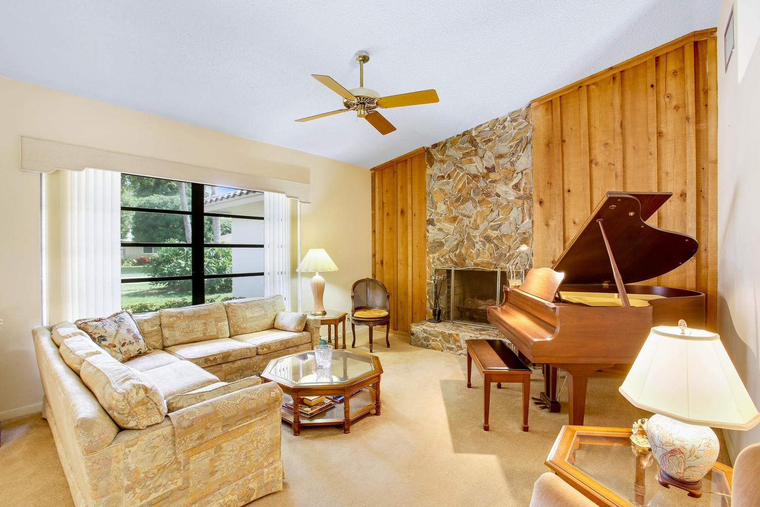 55 Southwest 12th Way Boca Raton, FL 33486 - Photo 2 of 20 Living Room with Fireplace