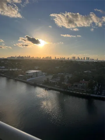 a view of a balcony with city view