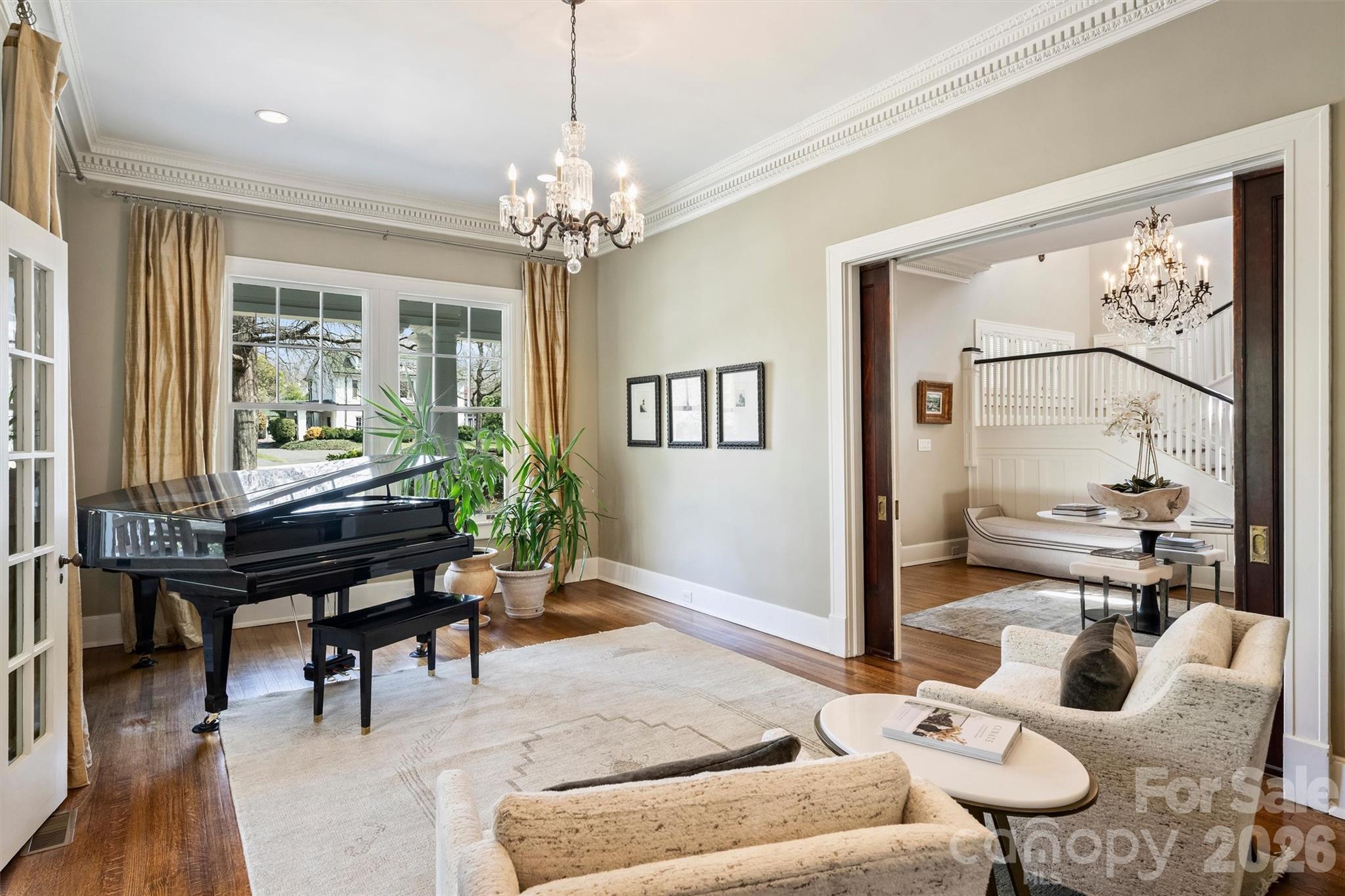 1136 Queens Road Charlotte, NC 28207 - Photo 8 of 43 a living room with furniture and a large window