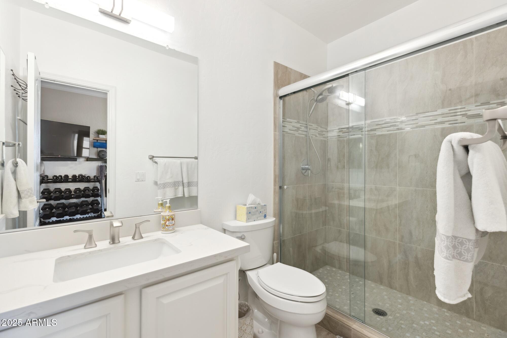 1321 West Shellfish Drive Gilbert, AZ 85233 - Photo 51 of 65 a bathroom with a sink a toilet and shower