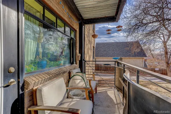 a view of balcony with couch